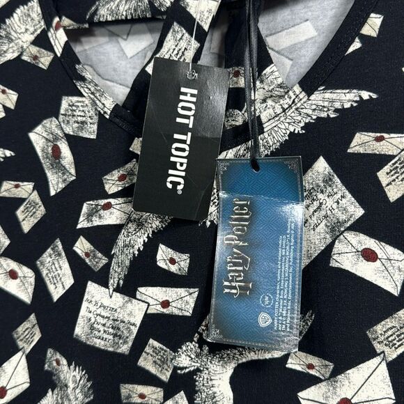 Harry Potter X Hot Topic Collection Hogwarts Letter Skater Dress Black Size S - Picture 7 of 16